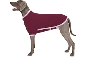 PUMYPOREITY Suéter cálido para perro, abrigo de forro polar suave para perro, cómoda chaqueta térmica de invierno, ajuste cómodo y fácil de poner (rojo, XL)