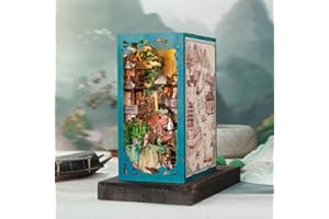 Figured'Art Book Nook Kit - La Vie de Su Dongpo - Maquette à Construire avec Lumières LED - Diorama 3D DIY Serre-Livre pour Bibliothèque et Décoration Maison - Monde Miniature - Marque Française