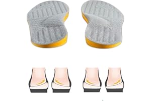 Goofort Solette ortopediche per correggere la postura, 4 in 1, in gel, per donne e uomini, fascite plantare, pronazione, piedi piatti, supporto per arco alto, metatarsalgia X/O, valgo, varo