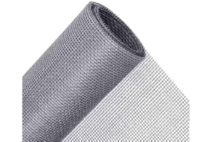 FERRETERIA LEPANTO Zanzariera per porta e finestra, in fibra di vetro, colore grigio, 100 x 1000 cm
