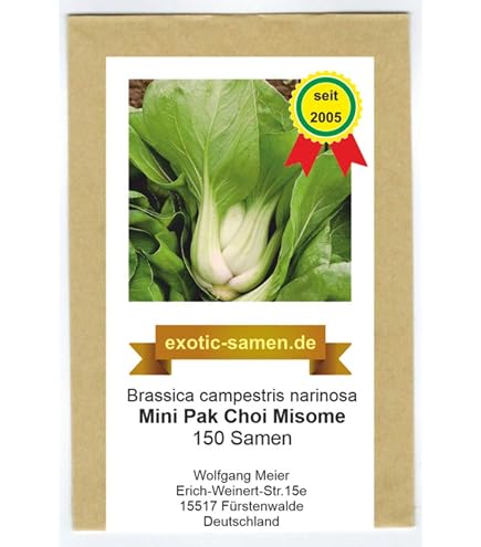 BIO Chinesischer Senfkohl Samen (Pak Choi, 150 Korn) - Pak Choi Saatgut aus  biologischem Anbau ideal fr die Anzucht im Garten, Balkon oder Terrasse :  Amazon.de: Garten