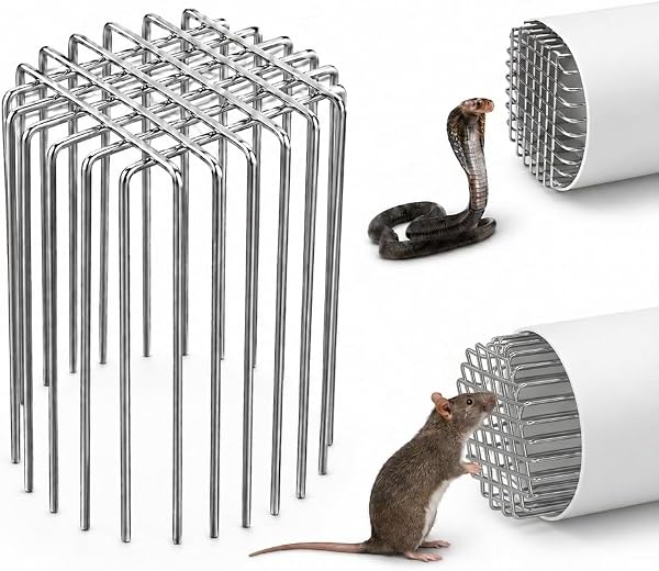 URBANMONK Anti-Rat Drain Cover Mesh for 2.5-Inch Pipe | Rust-Resistant Stainless Steel Wire Drain Strainer | Universal Pipe Guard for Outdoor | Prevents Clogs,