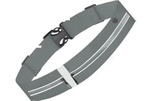 NIMISYRA Ceinture de Course,Ceinture de Course À Pied avec Sangle Élastique Réglable,Running Belt,Portable Sac Banane,Sac Running Homme et Femme,pour Sport a Pied, Jogging(Gris foncé)