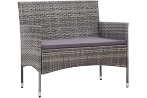 ‎VIDAXL vidaXL Gartenbank Poly Rattan Parkbank Sitzbank Rattanbank Bank Gartenmöbel