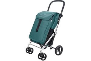 Carlett - Pack Classic Family | Carro de la Compra Plegable con Gancho de Regalo | Carrito de Supermercado Resistente | 4 Ruedas |Gran Capacidad 64L |Verde
