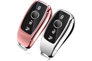 Yosemy 2 custodie per chiavi dell'auto, compatibile con le chiavi Mercedes Benz, in TPU, per classe A, B, C, E, S, CLA GLA GLE GLC GLK AMG