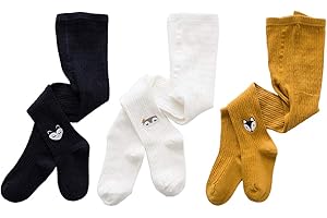 Dsaren Leotardos Medias Niña Pantimedias Leotardos Bebe para Chicas Recién Nacido Invierno 3 Paquetes