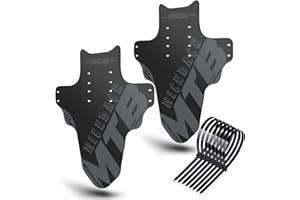 NICEDACK Guardabarros para Bicicleta de montaña, 2 Unidades Mudguard Fit de 20 a 29 Pulgadas, Guardabarros Delantero y Trasero para Bicicleta Compatible, protección contra Salpicaduras, Gris