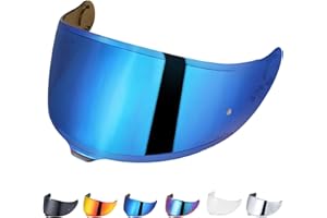 JQF GEAR Motorradhelm Visier für GT Air 3 CNS-1C,Helmvisier Motorrad Windschutz Helm Objektiv Visier Vollgesichts,Helmvisiere Zubehör Ersatz (Blau)