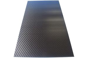 BAIWANLIN 3K Kohlefaser Platte Karbon Carbonfaserplatten Laminatplatte Schwarz Hoher Härte Twill Matt für Drohnenrahmen Dicke:3mm,200mm*400mm