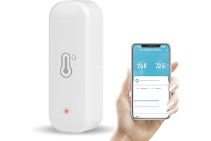OMCGG WiFi hygrometer termometer sensor, termometer och hygrometer, intelligent wifi-sensor, fjärrövervakning, kompatibel med