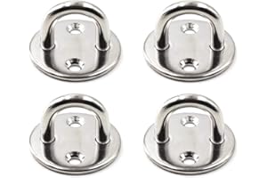SEERAPHEE Ceiling Wall Mount Hook Heavy Duty Anchor Round Shape 304 Stainless Steel Great for Yoga Swings Hammocks/Boat Rigging/Marine Deck Hardware/Suspension Training Straps