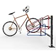 Cycle Stands India - Pole-Mounted Stand with 4 Vertical Racks and Mounting Flexibility | Includes 1 Frame for Easy Setup and Installation | Bicycle Parking Stand for 4 Bikes
