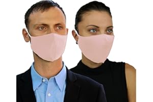 FLOWZOOM® Maschere in tessuto - set di 2 mascherine adulti | Mascherina lavabile con tasca para filtro | Mascherine donna (taglia M) e uomo (taglia L) | Mascherine riutilizzabili e regolabile