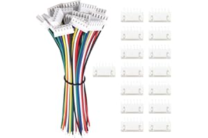 Lyeteung 15 Paires JST 2.54 XH 6 Pin Connecteur, Micro JST XH 6-Broches Connecteur Plug Mâle avec Câble de 150mm 22AWG et Femelle