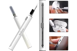 Wilbeva Cleaning Set for Airpods Pro/1/2/3 Android Earplugs/Earbuds, Multifunctional Cleaner Kit for Airpods Bluetooth Headphones, Charging Box, Keyboard Camera Dust Cleaner, Milk White
