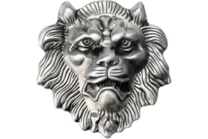 LONGCREEK Men’s Norse Viking Lion Head Belt Buckle Jewelry, Vintage Punk Lion Animal Punk Rock Western Cowboy Belt Buckle for Men