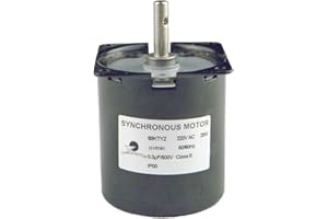 CHANCS 68KTYZ Motor eléctrico Barbacoa Alto Par 220V AC 15r/min Torque 22Kgf.cm Metal engranado para la plataforma giratoria del asador