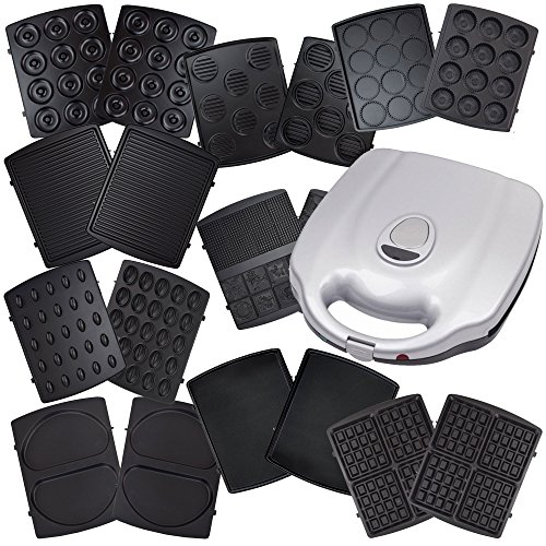 Syntrox Germany XXL 9 in 1 Chef Maker mit herausnehmbaren und spülmaschinen geeigneten Wechselplatten - 5