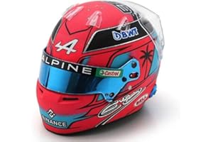SPARK Alpine F1 Esteban Ocon 2023 Mini casque à l'échelle 1:5, design Grand Prix de Miami, collection haut de gamme pour adulte, 15 cm