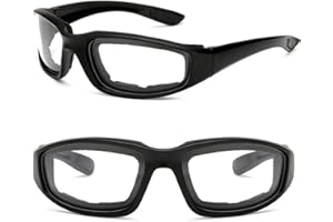 CSRP Gafas de Moto de Moda para Carreras , a Prueba de Viento, Vintage, para Hombres y Mujeres, Gafas de Seguridad, Gafas de Sol, protección para los Ojos, 1 Pieza, Lente Transparente