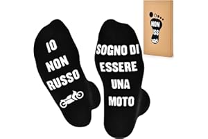 Soytural Regali Natale,43-46 Divertenti Calzini da Uomo,Idee Regalo Natale 2025 Offerte,Regalo Uomo Nonno,Marito,Appassionato di Moto,Compleanno, Festa del Papà,Anniversario
