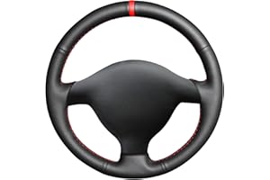 MEWANT Funda de Volante para Golf 4 (IV) 1997-2004/ para Passat B5 1997-2002/ para Passat Variant 1997-2004/Polo 1999-2001/Bora 1998-2005/Sharan 2005/Seat Leon MK1/Toledo/Skoda Fabia 1