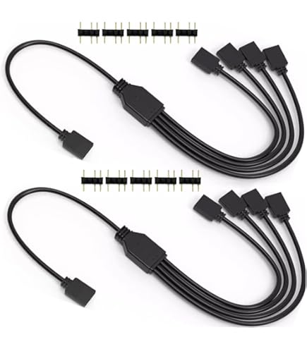 Binghe ARGB Splitte ARGB Hub uitbreidingskabel, 5 V 3-pins 1-4