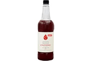 Simply Sugar Free Strawberry Syrup, Low Calorie, Vegan & Nut Free Flavoured Syrup for Coffee, Cocktails & Baking (1 Litre)