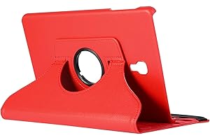 Lobwerk Schutzhülle für Samsung Galaxy Tab A SM-T590 T595 10.5 Zoll Hülle Flip Case 360° Drehbar + Touch Pen Rot