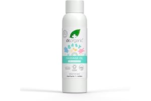 DR.ORGANIC Olio da Massaggio per Bambini Dr Organic con Calendula, Pelle Sensibile, Lenitivo e di Legame, Testato Dermatologicamente, Cruelty-Free, Senza Parabeni e SLS, Certificato Biologico, 150ml