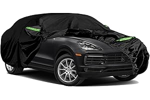 JUDANNA Waterproof Car Cover Replace for 2010-2025 Porsche Cayenne, 6 Layers All Weather Full Car Covers with Driver Door Zipper Outdoor Cover for Sun Snow Rain Dust Protection in Summer Winter