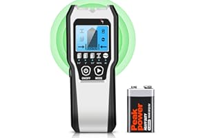 FOLAI Leitungssucher Ortungsgerät 5 in 1，verbesserter elektronischer Wandscanner mit HD-LCD-Display und Audioalarm zur Erkennung von Holz, Metall und Wechselstromkabeln, (blau)