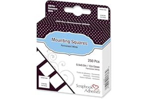 SCRAPBOOK ADHESIVES Toga Lot de 250 pastilles adhésives double-face, Autre, Blanc, 7.5 x 9 x 2 cm