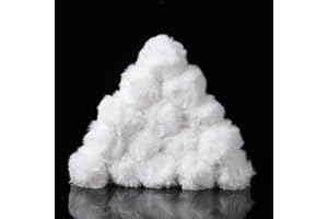 Miupoo Kunstfell Pompon,Fake Fur Pom Pom DIY mit Gummiband für Strickmütze Schals Tasche Schlüsselbund Zubehör, Winter Fellbommel 20 Stück,Weiße,3 Zoll (8 cm).