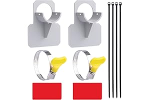 LUTER 2pcs Swimming Pool Pipe Holder with Clamps Cable Ties, Hose Support Brackets for Swimming Pool Hose Supporters Set Above Ground Pool Accessories for Pipes Sagging Tearing Prevention