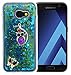Produktbild Samsung Galaxy A3(2017) Hülle Silikon 3D Glitzer Dünn ISENPENK Muster Tiere Blau [Eule] Durchsichtig Ultra Slim Samsung Galaxy A3(2017) Hülle Silikon Transparent TPU Liquid Fließen Flüssig Strass Wasserdicht Glänzen Rückseite Schutzhülle Handy Hülle Tasche