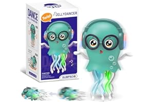 TOPRUNYI Jouet Poulpe Qui Danse,Jouet Interactif Pieuvre Peut Ramper-avec de la Musique et des Lumières LED-Jouet électrique en Forme de Pieuvre Dansante,Tummy Time Bebe Un pour Les Enfants