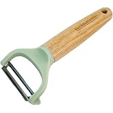 Fackelmann Ocean Vegetable and Fruit Peeler, Y Peeler, Stainless Steel and FSC Certified Non-Slip Wooden Handle, Comfortable