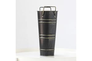 Kirdume Paragüero De Metal | Soporte para Paraguas | Paragueros Vintage con Asas Cubo Redondo para Paraguas | Contenedor De Paraguas Independiente para Paraguas para Decorar El Hogar Y La Oficina