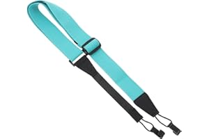 Vaguelly Coreza de Ukulele ohne Schlagen Der verstellbare Ukulele-Gurtclip auf Ukulele-Gürtel mit Doppel-J-Haken ohne Bohren mit Hawaiischem Gurt für Timuor