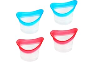 PTWOLA 4 Stücke 10ml Silikon Augen Bade Tasse Augenspülung Weiche Augen Waschschale Augendusche Wiederverwendbar Badewanne Tragbare Augenbadewanne Augenreinigung Werkzeug für Brillen Pflege Beruhigung Müder