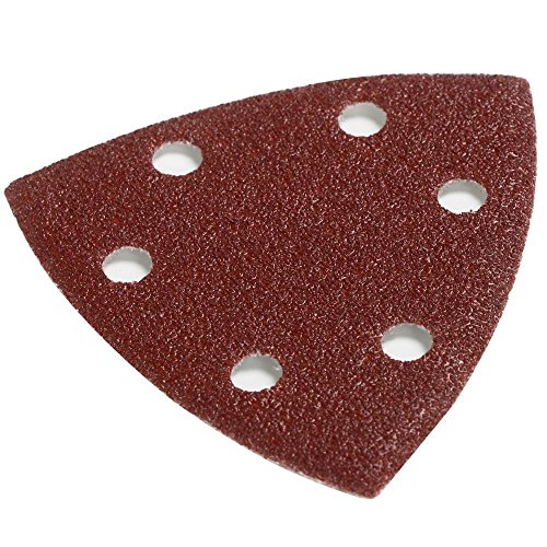 Yahee 100x Schleifdreiecke Schleifpapier Schleifblätter 6 Loch gemischte mit verschiedenen Korn - 8