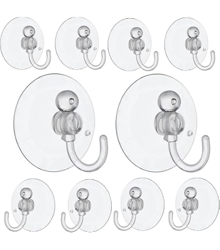 QWORK ® 20 pezzi di ventose, ventose per finestre, ventose per vetro, 40mm con