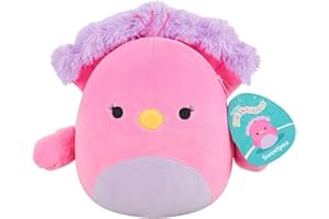 Squishmallows Original 7.5-Inch Sweetpea the Pink and Purple Peacock
