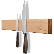 Barra Magnetica Per Coltelli In Bambù 40 Cm | Magnete Extra Forte | Per Cucina Con Ganci - Foto 2