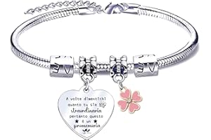 QTQTLP Regalo Amicizia Bracciale,Donna Bracciale Ispiratore Donna Ragazza per La Migliore Amica Regalo di Laurea