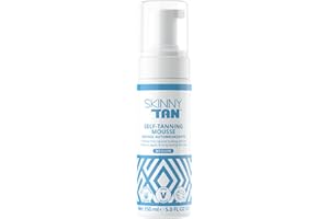Skinny Tan Self-Tanning Mousse - Long-Lasting and Non-Drying Formula - Coconut and Vanilla Scent - Easy To Apply Luxurious, Foam Texture - Streak Free and Natural Looking Results - Medium - 150 ml