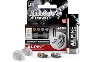‎ALPINE Alpine MusicSafe Gehörschutz Ohrstöpsel für Musiker - Werte dein Musikerlebnis auf ohne Hörschäden zu riskieren - Zwei austauschbare Filterstufen - Hypoallergenes & Wiederverwendbar - Transparent