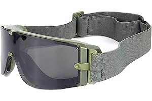 EnzoDate Balistiques X800 armée lunettes de sécurité 3 Lens Kit lunettes de soleil militaires anit-UV combat War Game auto avec le cas